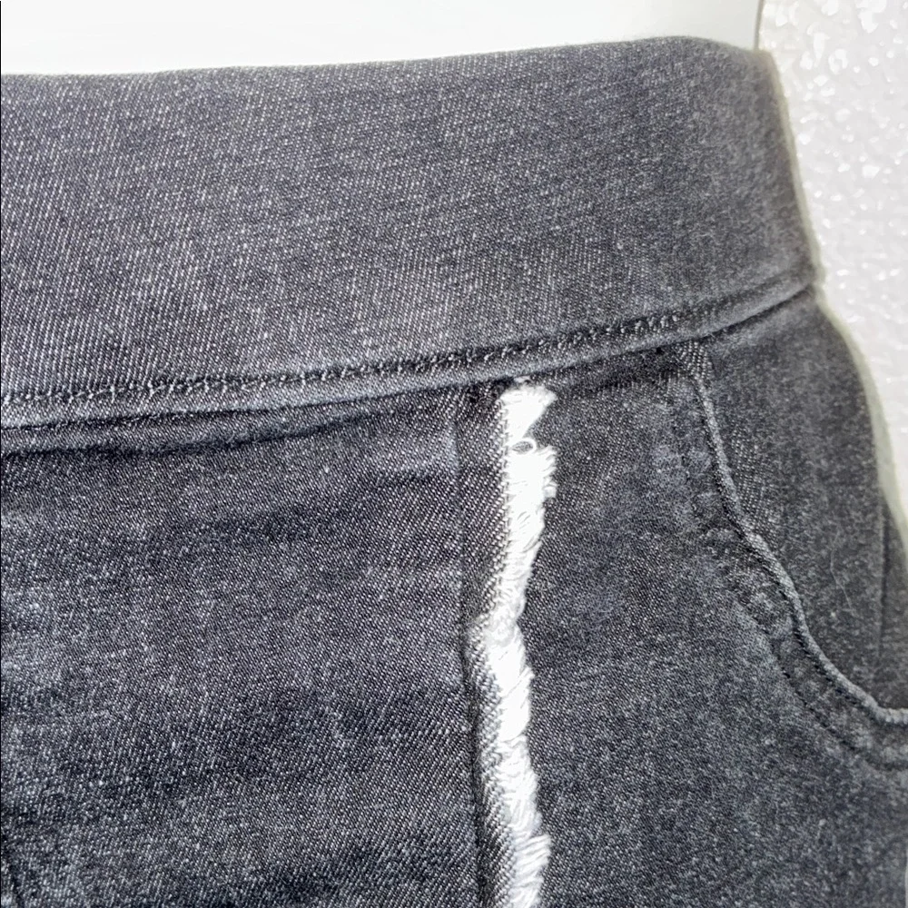 ZEZA B Jeans, Black, Fringe, Skinny, High-Waisted, Stretchy, Pull-on. XL - Picture 8 of 17